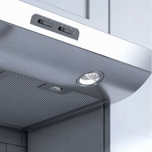 XO 30 in. Convertible Standard Style Range Hood with 350 CFM, 2 Fan Speeds & 2 Halogen Lights - White, White, hires