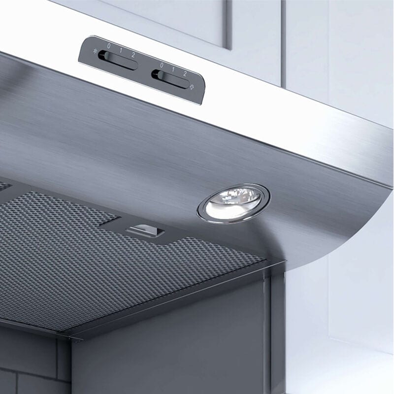 XO 30 in. Convertible Standard Style Range Hood with 350 CFM, 2 Fan Speeds & 2 Halogen Lights - White, White, hires