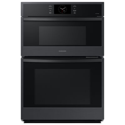 Samsung 30 in. 7.0 cu. ft. Electric Smart Oven/Microwave Combo Wall Oven with Dual Convection & Self Clean - Matte Black | NQ70CG600DMT