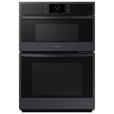 Samsung 30 in. 7 cu. ft. Smart Speed/ Steam Electric Microwave/Wall Oven Combo with Dual Convection & Sensor Cooking - Matte Black | NQ70CG600DMT