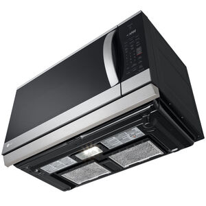 LG 30 in. 2.1 cu. ft. Over-the-Range Microwave with 10 Power Levels, 400 CFM & Sensor Cooking Controls - Print Proof Stainless Steel, PrintProof Stainless Steel, hires