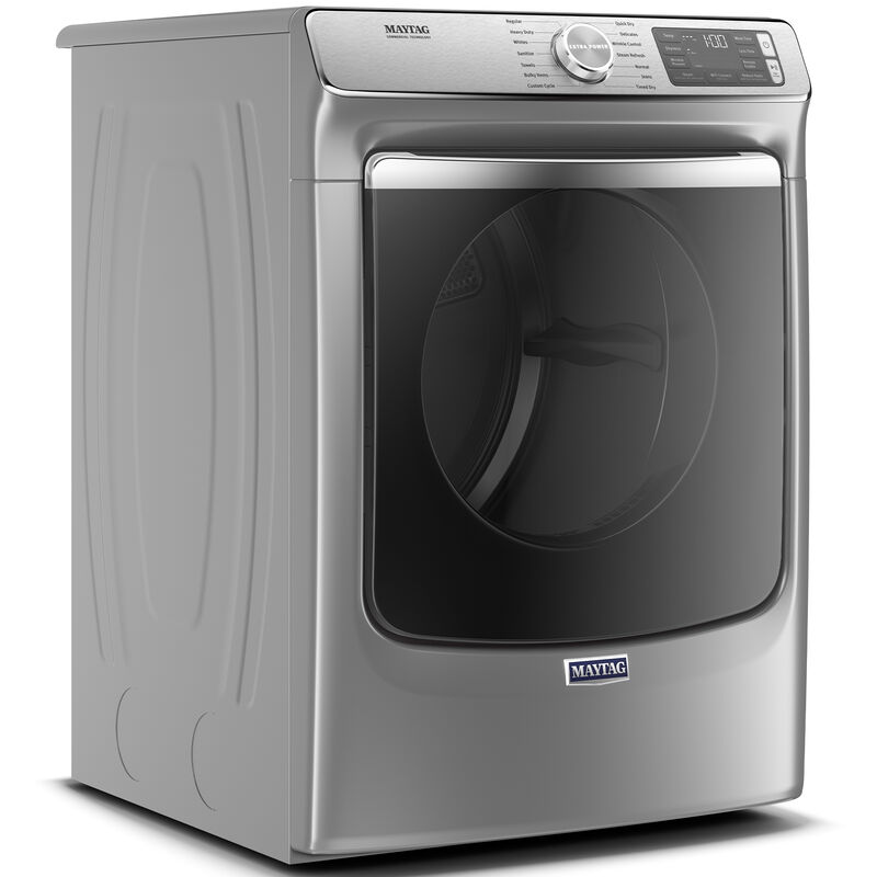 Maytag 27 in. 7.3 cu. ft. Smart Stackable Gas Dryer with Extra Power Button, Industry-Exclusive Extra Moisture Sensor, Sanitize & Steam Cycle - Metallic Slate, Metallic Slate, hires