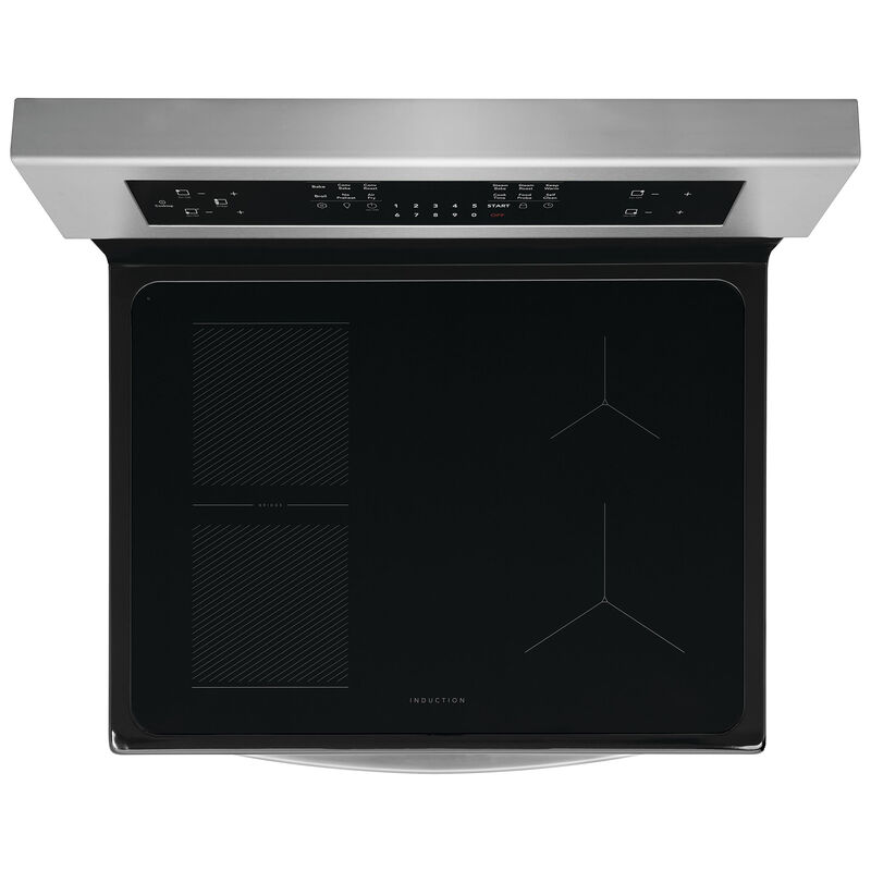 Frigidaire Gallery 30 in. 5.3 cu. ft. Air-Fry True European Convection Steam Electric Range with 4 Induction Burners - Stainless Steel, , hires