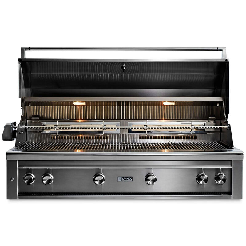 Lynx Professional 54 in. 5-Burner Built-In Natural Gas Grill with Rotisserie & Smoker Box - Stainless Steel, , hires