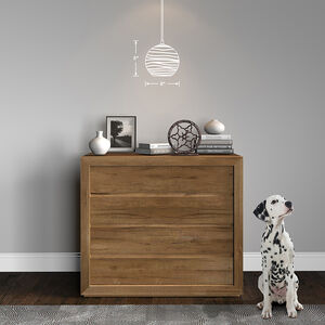 Hudson & Canal Wayve 8 in. Pendant with Rippled Clear Glass Shade - Blackened Bronze, , hires