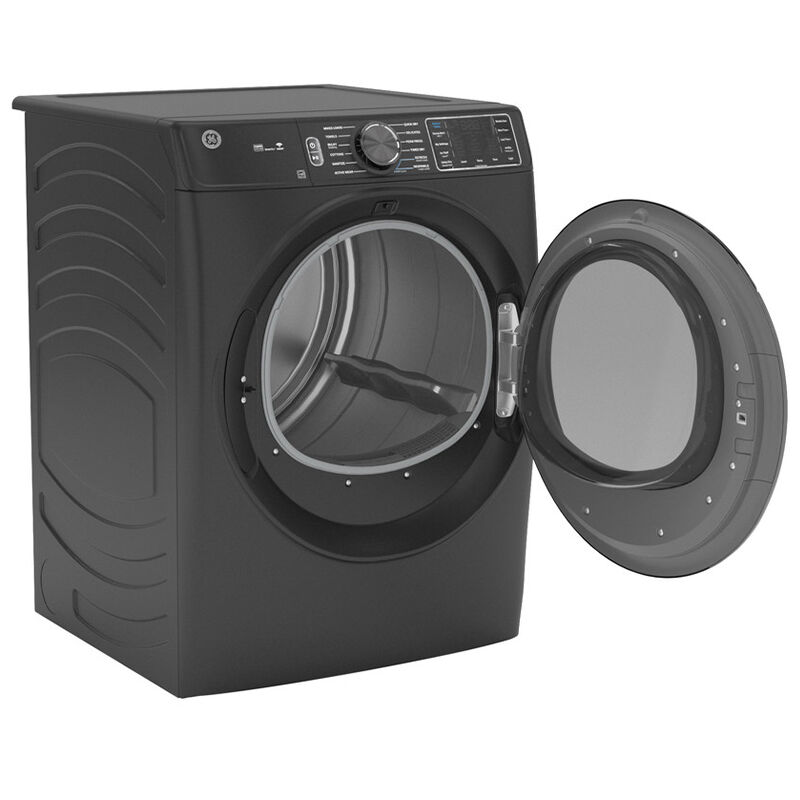 GE 28 in. 7.8 cu. ft. Smart Stackable Gas Dryer with Sensor Dry, Sanitize & Steam Cycle - Carbon Graphite, Carbon Graphite, hires