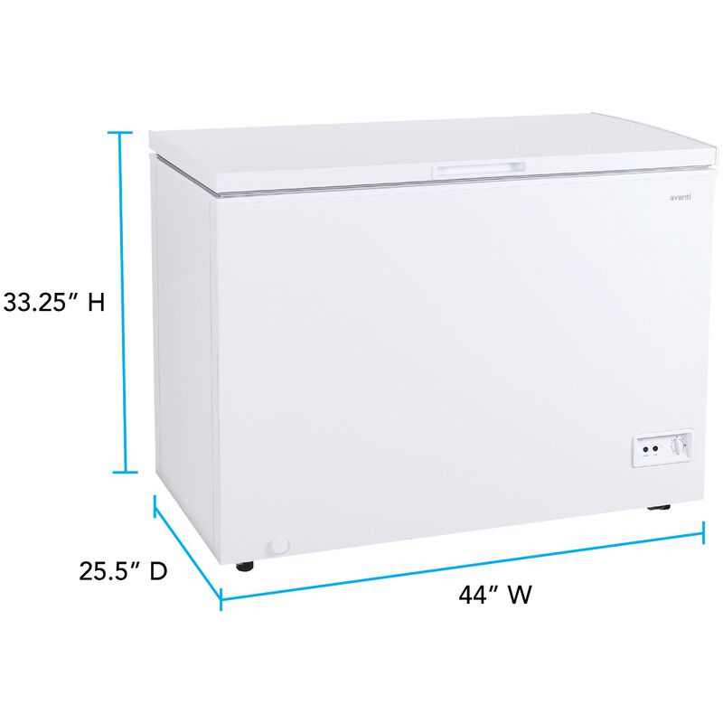 Avanti 44 in. 10.0 cu. ft. Garage-Ready Chest Freezer - White, , hires