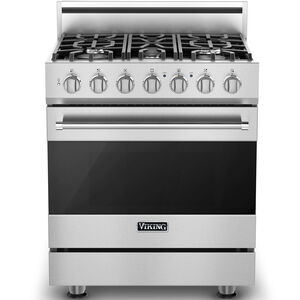 Viking 3 Series 30 in. 4.0 cu. ft. Convection Oven Freestanding LP Gas Range with 5 Sealed Burners - Stainless Steel, , hires