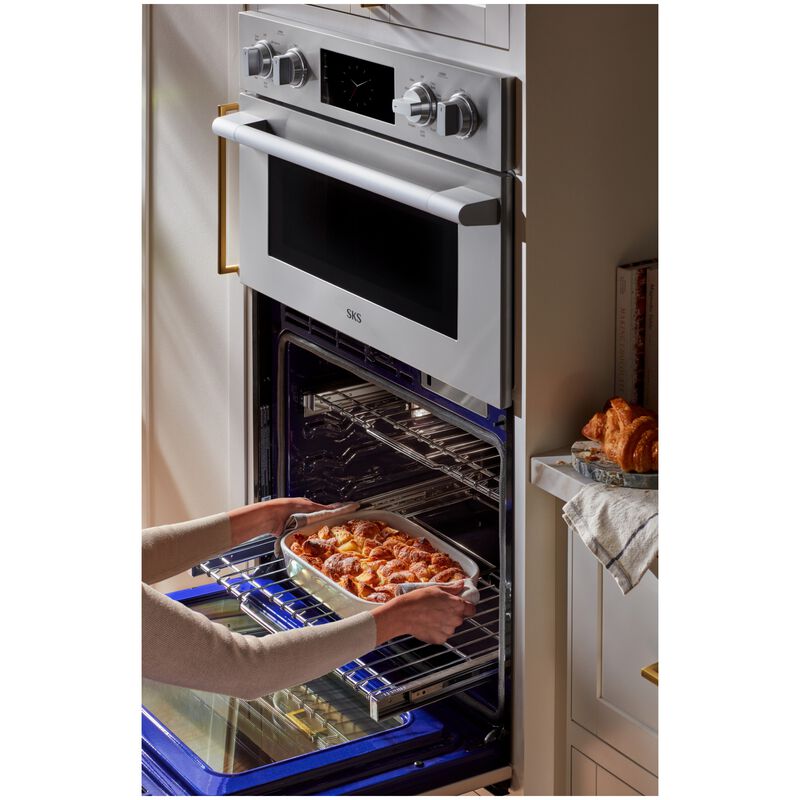 SKS 30 in. 6.4 cu. ft. Smart Speed/ Steam Electric Microwave/Wall Oven Combo with True European Convection & Sensor Cooking - Stainless Steel, , hires