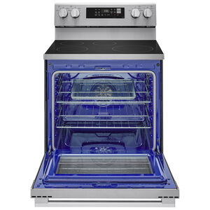LG 30 in. 6.3 cu. ft. Smart Air-Fry True European Convection Electric Range with 4 Induction Burners - Stainless Steel, , hires