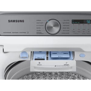 Samsung 27 in. 5.4 cu. ft. Smart Top Load Washer with ActiveWave Agitator and Super Speed Wash - White, White, hires