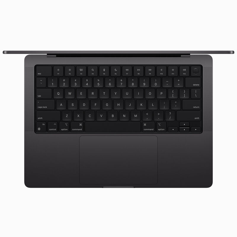 Apple MacBook Pro (2023) 14 in. Notebook with Apple Intelligence, Apple M3 Pro 11-Core CPU, 14-Core GPU, 18 GB RAM, 512 GB SSD, up to 18 Hrs. of Battery Life & Mac OS - Space Black, , hires