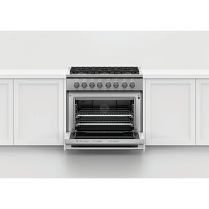 Fisher & Paykel Series 7 Professional 36 in. 5.3 cu. ft. Convection Oven Freestanding LP Gas Range with 6 Sealed Burners - Stainless Steel, , hires