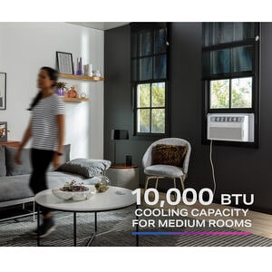 GE Profile 10,100 BTU Smart Energy Star Window Air Conditioner with Inverter & 4 Fan Speeds - White, , hires