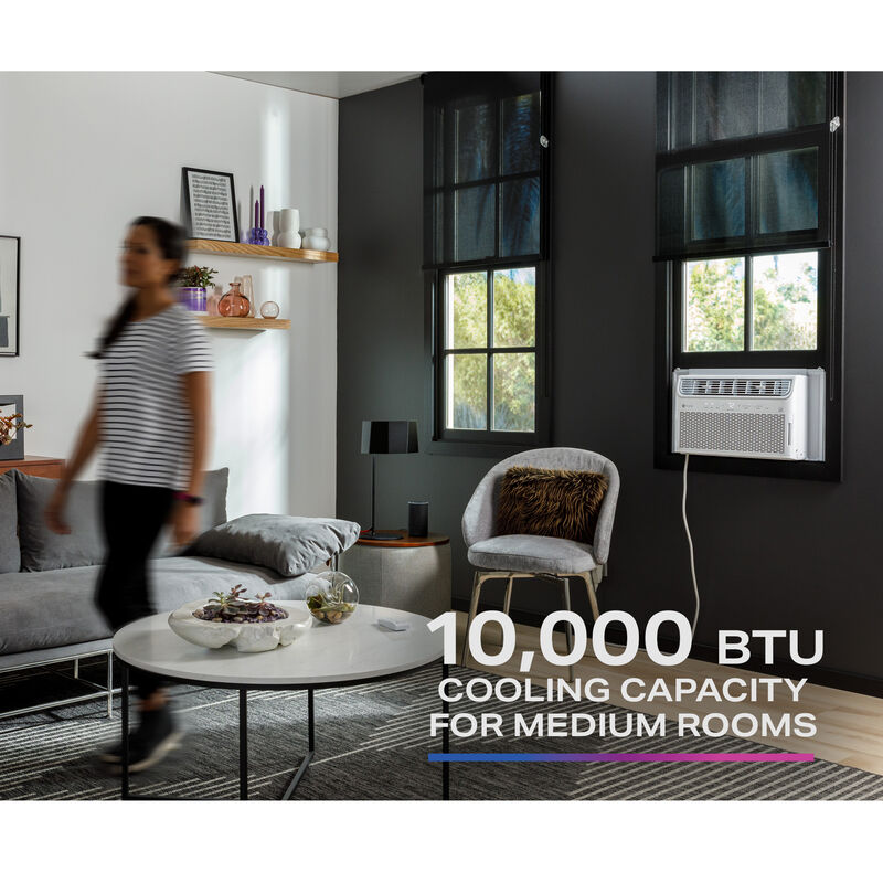 GE Profile 10,100 BTU Smart Energy Star Window Air Conditioner with Inverter & 4 Fan Speeds - White, , hires