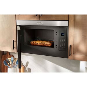 Maytag 30 in. 1.1 cu. ft. 1000W Over-the-Range Microwave with 300 CFM & Sensor Cooking - Fingerprint Resistant Stainless, , hires
