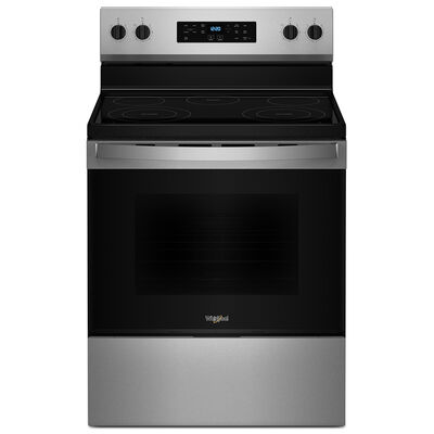 Whirlpool 30 in. 5.3 cu. ft. Electric Range with Radiant Burners - Fingerprint Resistant Stainless | WFES3330RZ