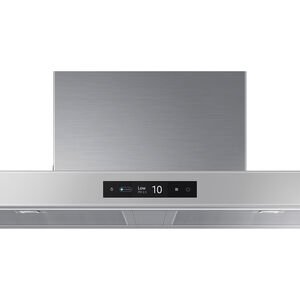 Samsung 36 in. Chimney Style Smart Range Hood with 4 Speed Settings, 630 CFM & 1 LED Light - Gray, , hires