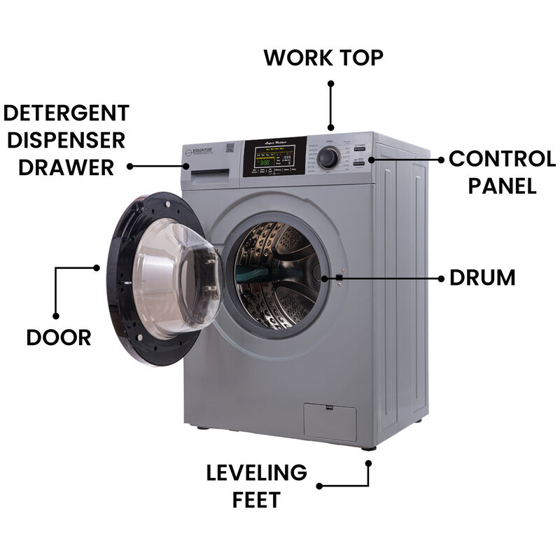 Equator 24 in. 1.6 cu. ft. Front Load Washer with Winterize, Allergen, Pet & Sanitize Cycle