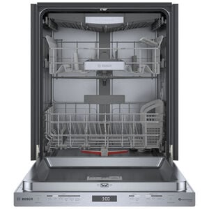 Bosch 800 Series 24 in. Top Control Smart Dishwasher with 42 dBa Sound Level, 3rd-Rack, CrystalDry & Pocket - Stainless Steel, Stainless Steel, hires