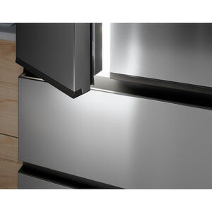 Haier 28 in. 14.5 cu. ft. Counter Depth 4-Door French Door Refrigerator - Stainless Steel, , hires