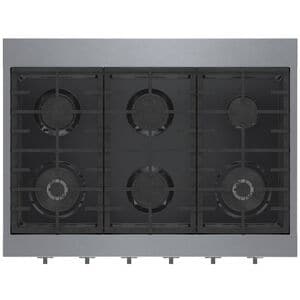 Bosch 800 Series 36 in. 6-Burner Natural Gas Rangetop with Simmer Burner & Power Burner - Stainless Steel, , hires