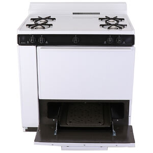 Premier 36 in. 3.9 cu. ft. Gas Range with Open Burners - White, , hires
