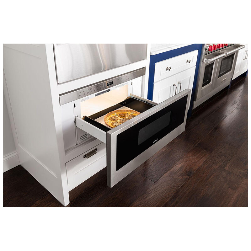 Wolf 30 in. 1.2 cu. ft. 950W Drawer Microwave with Sensor Cooking - Stainless Steel, , hires