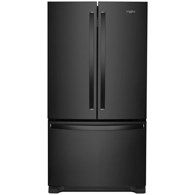 Whirlpool 36 in. 20.0 cu. ft. Counter Depth French Door Refrigerator with Internal Water Dispenser - Black | WRF540CWHB