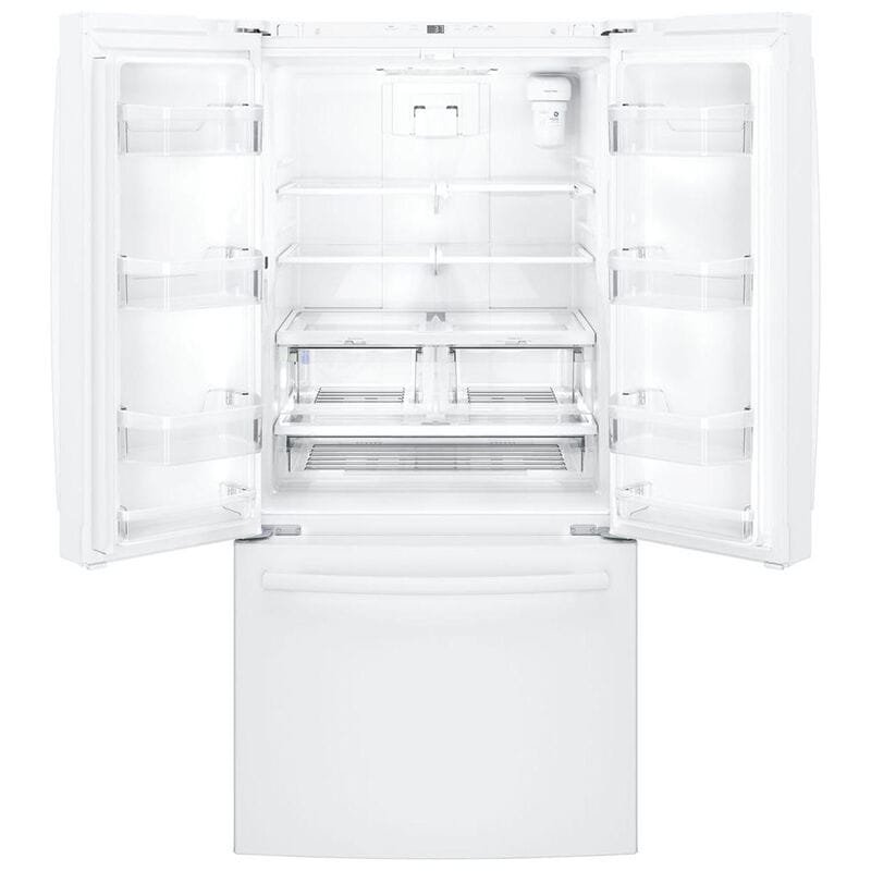 GE 33 in. 24.7 cu. ft. French Door Refrigerator with Internal Water Dispenser - White, White, hires