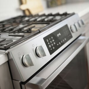 Bosch 800 Series 30 in. 4.6 cu. ft. True European Convection Slide-In Dual Fuel Range with 5 Sealed Burners - Stainless Steel, , hires