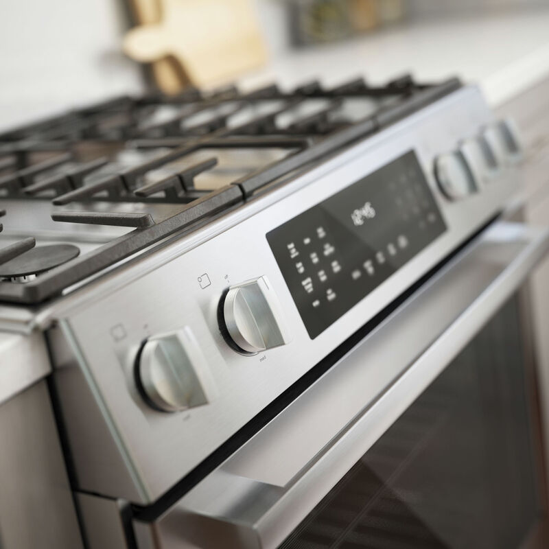 Bosch 800 Series 30 in. 4.6 cu. ft. True European Convection Slide-In Dual Fuel Range with 5 Sealed Burners - Stainless Steel, , hires