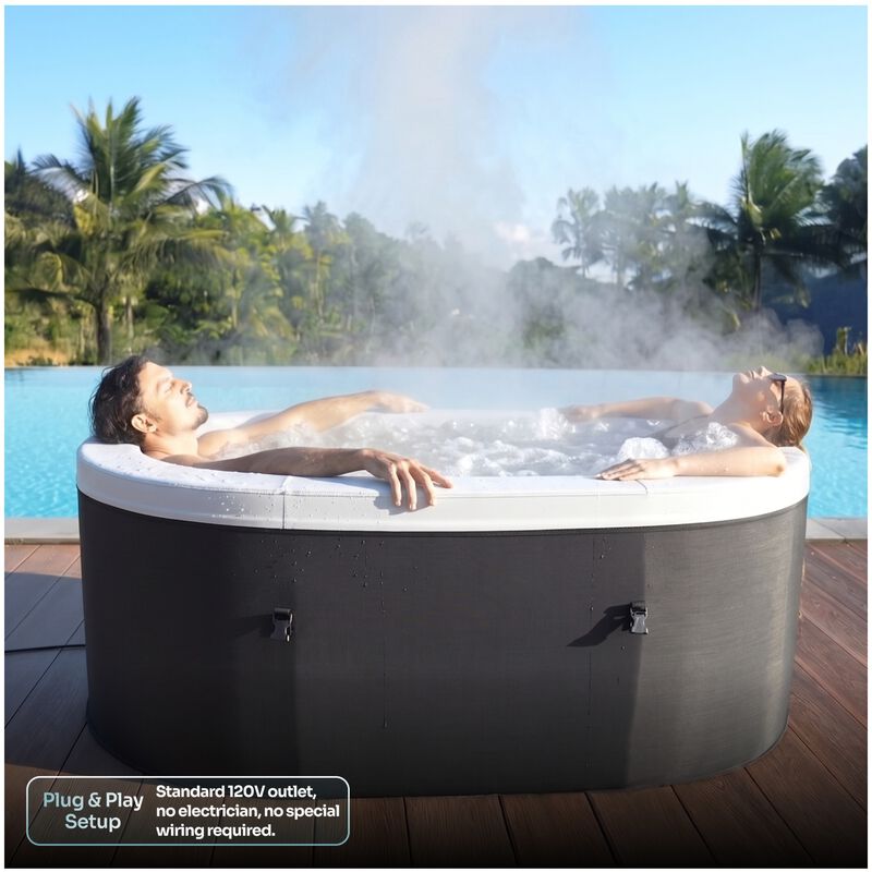 EZLife Serenity 2 Person Oval Foam Hot Tub, , hires