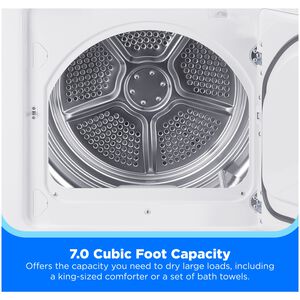 Midea 27 in. 7.0 cu. ft. Smart Gas Dryer with Sensor Dry & Sanitize Cycle - White, White, hires