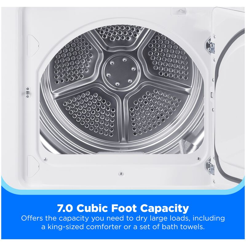 Midea 27 in. 7.0 cu. ft. Smart Gas Dryer with Sensor Dry & Sanitize Cycle - White, White, hires