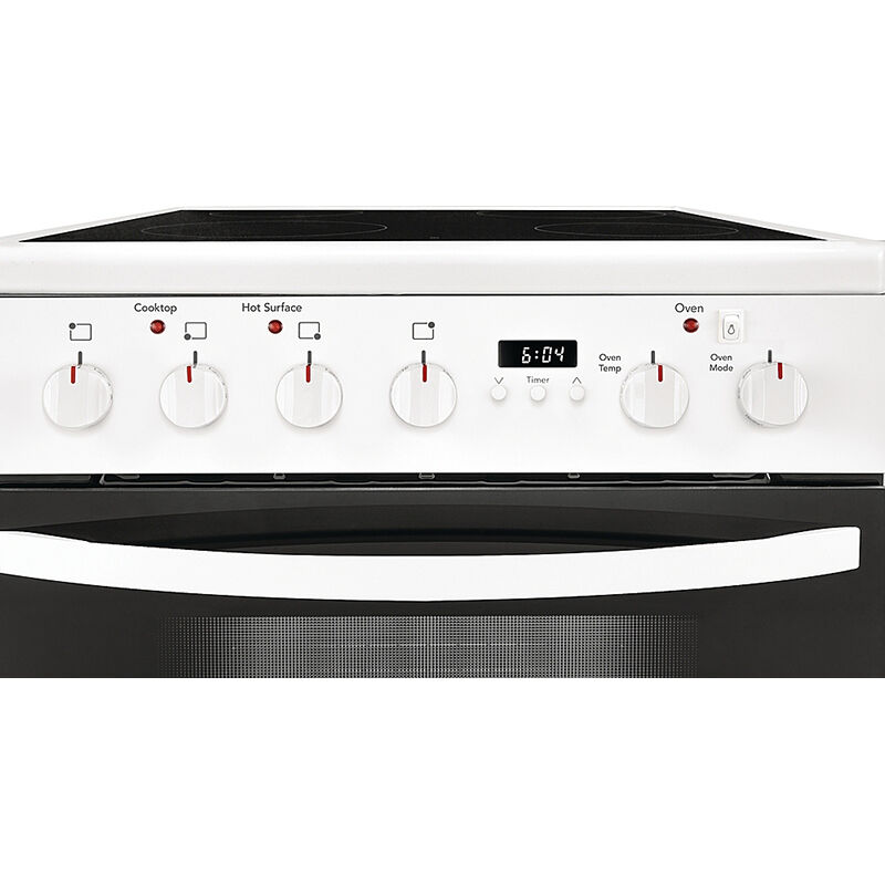 Frigidaire 24 in. 1.9 cu. ft. Standard Convection Electric Range with Smoothtop Burners - White, White, hires