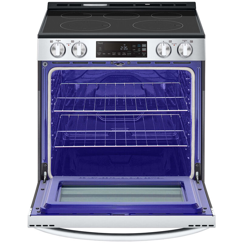 LG 30 in. 6.3 cu. ft. Smart Slide-In Electric Range with Radiant Burners - PrintProof Stainless Steel, , hires