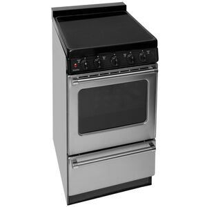 Premier 20 in. 2.4 cu. ft. Electric Range with Smoothtop Burners - Stainless Steel, , hires
