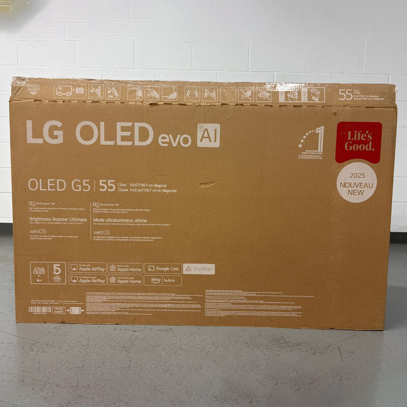 LG - 55" Class G5 Series OLED evo 4K UHD Smart webOS TV (Open Box Good Condition), , hires