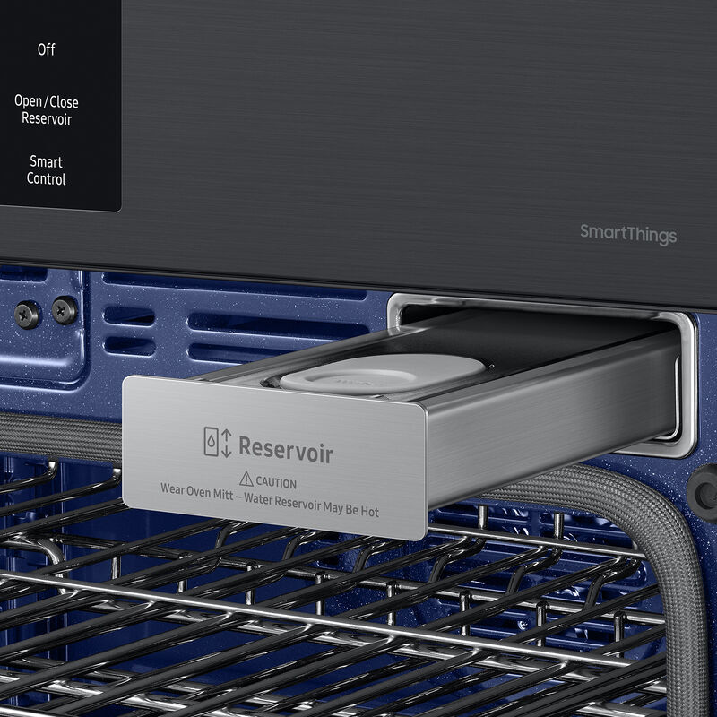 Samsung Bespoke 30 in. 10.2 cu. ft. Smart Top Control SteamElectric Double Wall Oven with Dual Convection - Matte Black, , hires