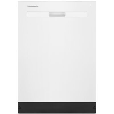 Whirlpool 24 in. Built-In Dishwasher with Top Control, 55 dBA Sound Level, 12 Place Settings, 4 Wash Cycles & Sanitize Cycle - White | WDP540HAMW