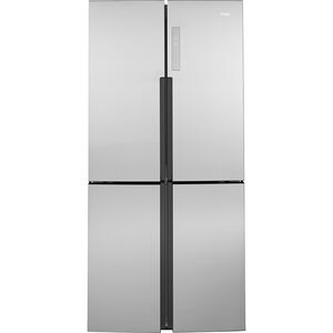 Haier 33 in. 16.8 cu. ft. Counter Depth 4-Door French Door Refrigerator - Stainless Steel, , hires