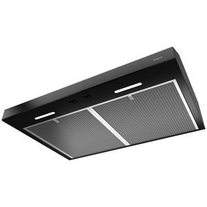 Broan Glacier BCSEK1 Series 30 in. Convertible Standard Style Range Hood with 300 CFM, 2 Fan Speeds & 2 LED Lights - Black, , hires