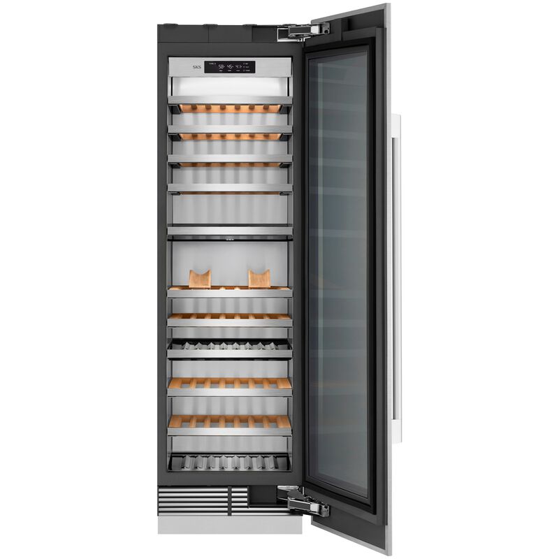 SKS Instaview 24 in. Built-in Smart Wine Cooler with Metal & Wood Racks, Multi-Temperature Zones & 113 Bottle Capacity - Custom Panel Ready, , hires