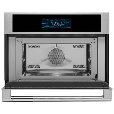 JennAir Rise 27 in. 1.4 cu. ft. Smart Speed Electric Single Wall Oven with Standard Convection & Sensor Cooking- Stainless Steel | JOEMC127TL