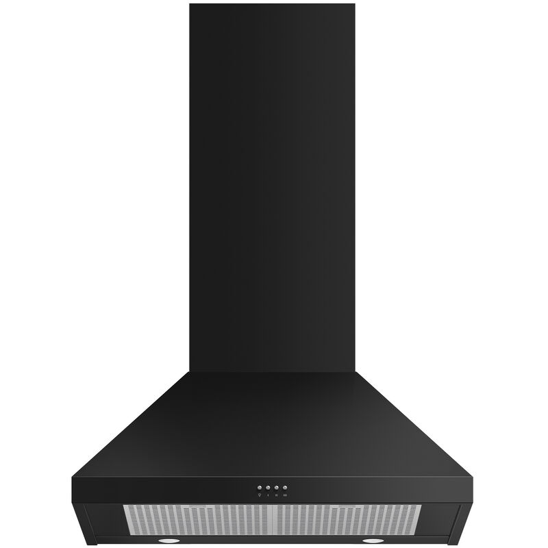 Fisher & Paykel Series 7 30 in. Convertible Chimney Style Range Hood with 600 CFM, 3 Fan Speeds & 2 LED Lights - Black, , hires