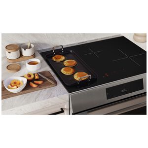 Bosch 500 Series 30 in. 5.8 cu. ft. Air-Fry Standard Convection Slide-In Electric Range with 4 Induction Burners - Stainless Steel, , hires