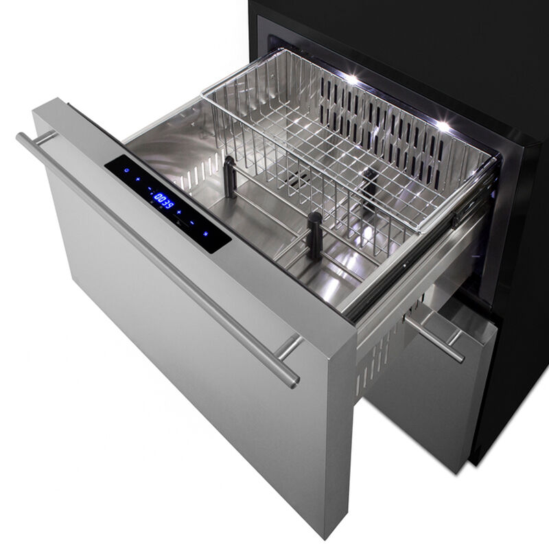 Summit 24 in. 3.3 cu. ft. Outdoor Refrigerator & Freezer Drawer - Stainless Steel/Panel Ready, , hires