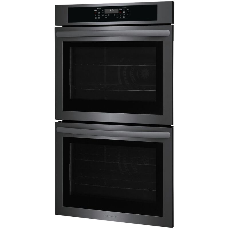 Frigidaire 30 in. 10.6 cu. ft. Top Control Electric Double Wall Oven With Standard Convection - Black Stainless Steel, Black Stainless Steel, hires