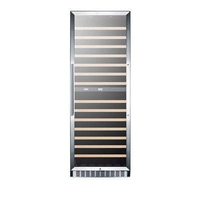 Summit 24 in. Built-In/Freestanding Wine Cooler with Dual Zones & 162 Bottle Capacity - Stainless Steel | SWC1966B